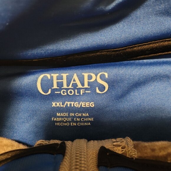 Chaps Golf Mens 1/4 Zip Pullover Gray Heather XXL Polyester NEW Comfort easycare - Picture 4 of 5